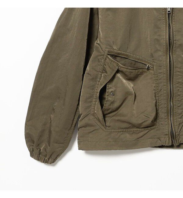 BEAMS「ガーメントダイ フーデッド ブルゾン【ワイドショートフィット】」|ブルゾン・スタジャン|