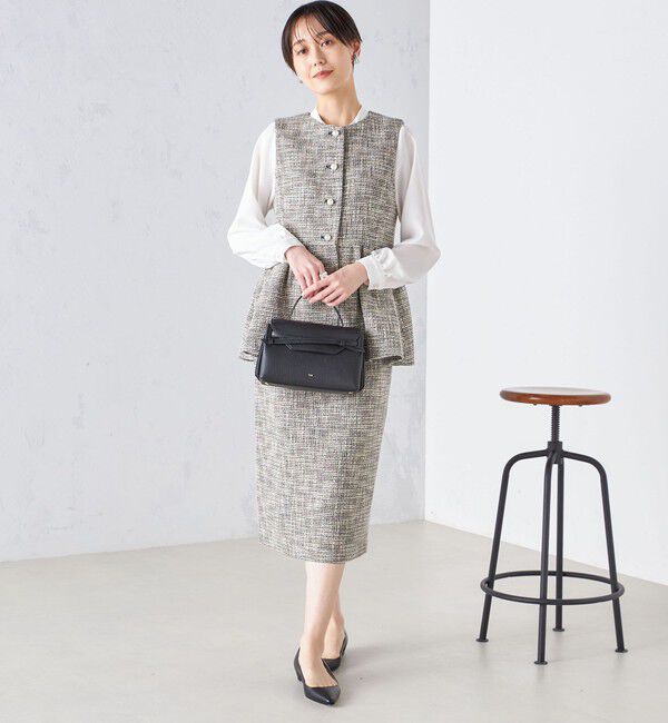 SHIPS for women「〈セレモニー対応可〉スラブ ツイード タイト スカート（セットアップ対応）」|タイト|