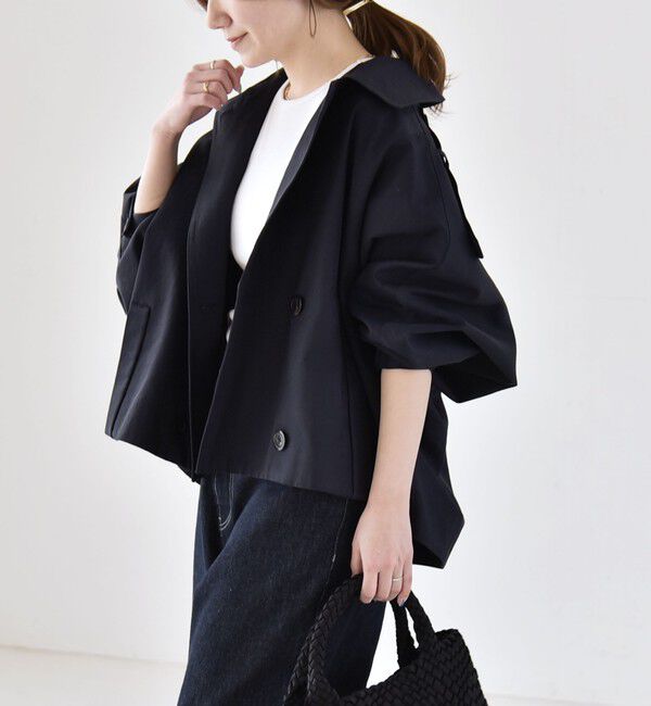 quaranciel「quaranciel: ドルマンスリーブ ショート トレンチ コート」|トレンチコート|