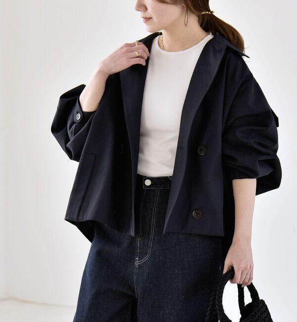 quaranciel「quaranciel: ドルマンスリーブ ショート トレンチ コート」|トレンチコート|