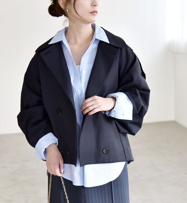 quaranciel「quaranciel: ドルマンスリーブ ショート トレンチ コート」|トレンチコート|