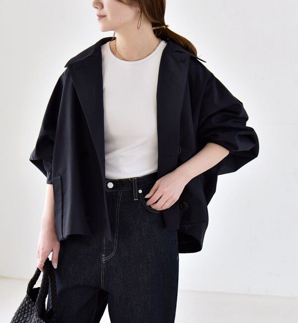 quaranciel「quaranciel: ドルマンスリーブ ショート トレンチ コート」|トレンチコート|