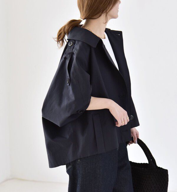 quaranciel「quaranciel: ドルマンスリーブ ショート トレンチ コート」|トレンチコート|