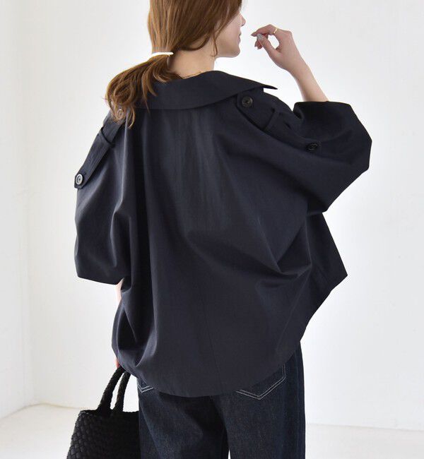 quaranciel「quaranciel: ドルマンスリーブ ショート トレンチ コート」|トレンチコート|