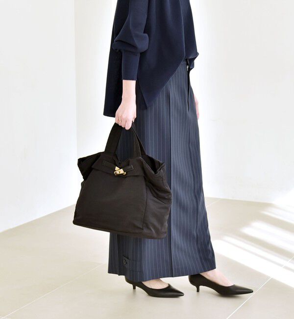 quaranciel「《予約》quaranciel:〈洗濯機可能〉ベルトデザイン Iライン スラックス スカート」|スカート|