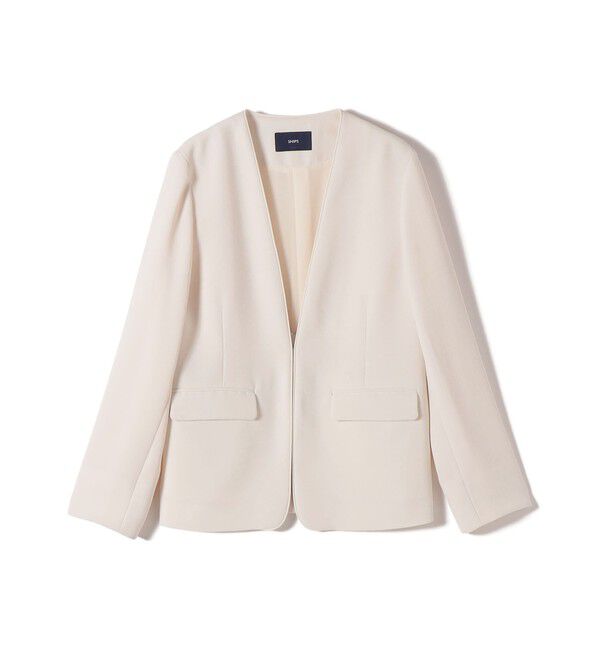 SHIPS for women「《予約》〈接触冷感 / UVカット〉Refinel カラーレス ジャケット（セレモニー対応可）」|ノーカラージャケット|
