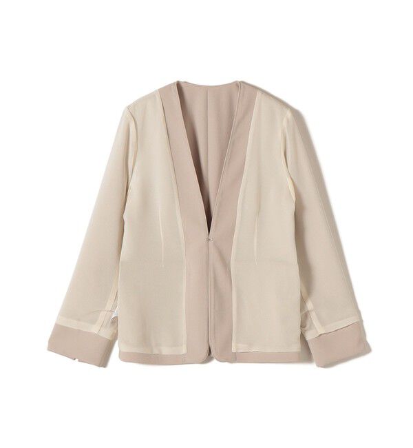 SHIPS for women「《予約》〈接触冷感 / UVカット〉Refinel カラーレス ジャケット（セレモニー対応可）」|ノーカラージャケット|