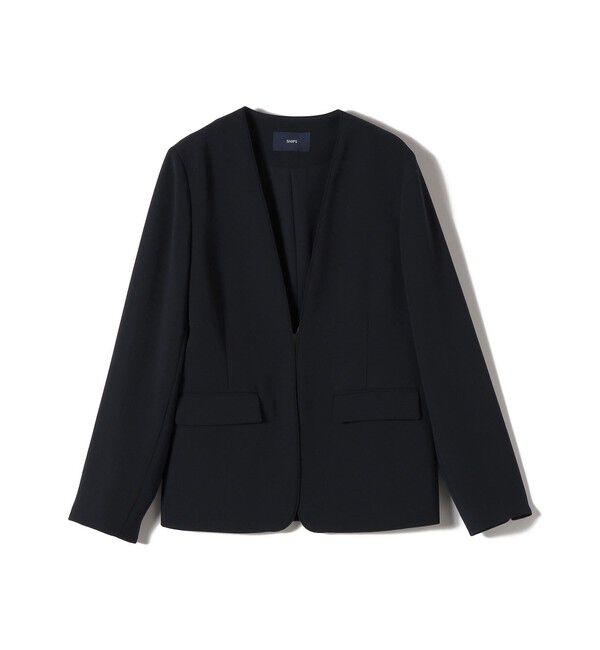 SHIPS for women「《予約》〈接触冷感 / UVカット〉Refinel カラーレス ジャケット（セレモニー対応可）」|ノーカラージャケット|