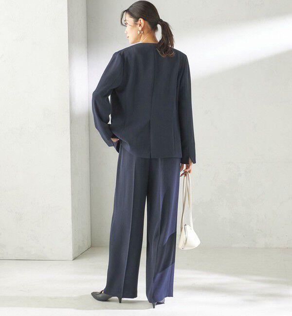 SHIPS for women「《予約》〈接触冷感 / UVカット〉Refinel カラーレス ジャケット（セレモニー対応可）」|ノーカラージャケット|