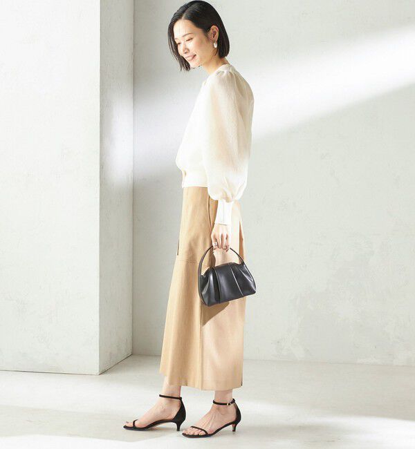 SHIPS for women「《予約》〈手洗い可能〉メランジ シアー パフ スリーブ カーディガン」|カーディガン|