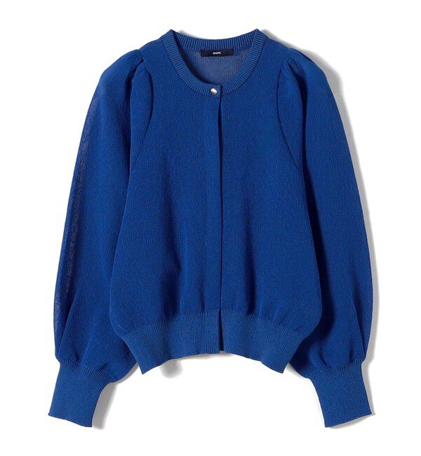 SHIPS for women「《予約》〈手洗い可能〉メランジ シアー パフ スリーブ カーディガン」|カーディガン|