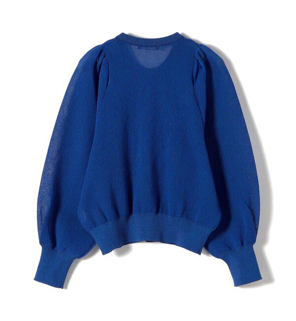 SHIPS for women「《予約》〈手洗い可能〉メランジ シアー パフ スリーブ カーディガン」|カーディガン|