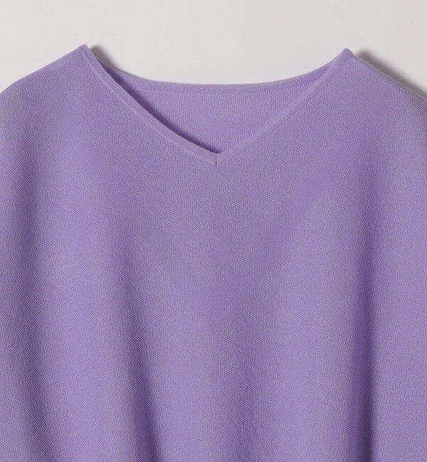 quaranciel「《予約》quaranciel:〈手洗い可能〉シアー 2way Vネック ドルマン ニット プルオーバー」|ニット・セーター|