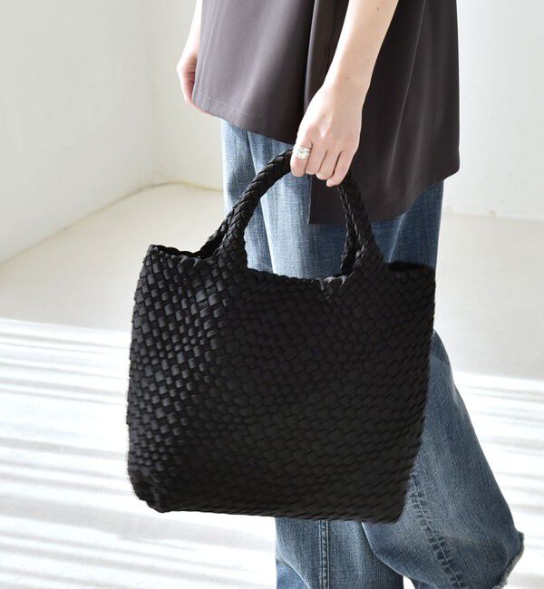 quaranciel「《予約》quaranciel: ポーチ付き メッシュ 編み込み トート バッグ」|トートバッグ|