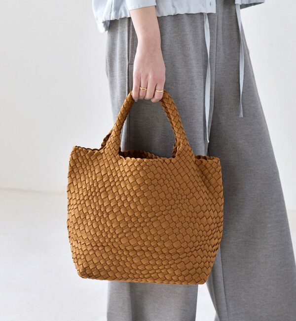 quaranciel「《予約》quaranciel: ポーチ付き メッシュ 編み込み トート バッグ」|トートバッグ|