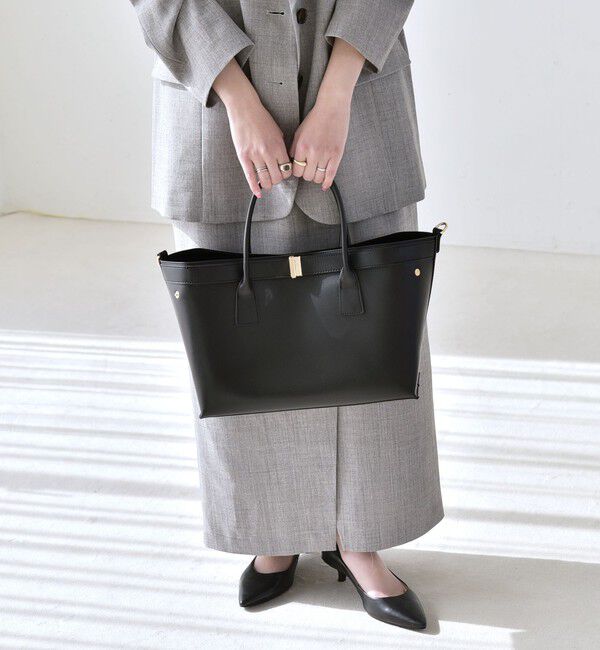 quaranciel「《予約》quaranciel: バックル 2way トート バッグ（A4対応）」|トートバッグ|