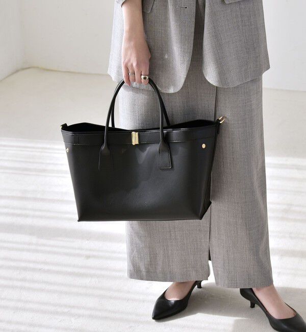 quaranciel「《予約》quaranciel: バックル 2way トート バッグ（A4対応）」|トートバッグ|