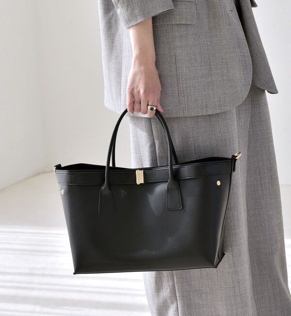 quaranciel「《予約》quaranciel: バックル 2way トート バッグ（A4対応）」|トートバッグ|