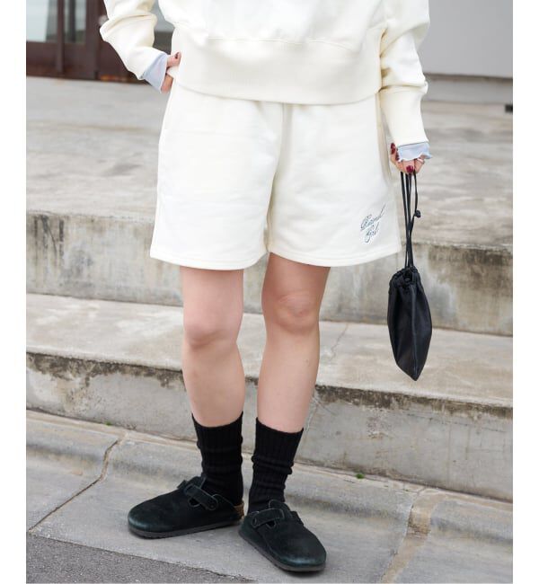 OUTDOOR PRODUCTS Usual Things「≪予約≫RATIONAL GIRLロゴ刺繍スウェットショートパンツ」|その他|