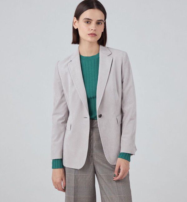 TOMORROWLAND collection「ベッチンシャンブレー ノッチドカラージャケット」|テーラードジャケット|