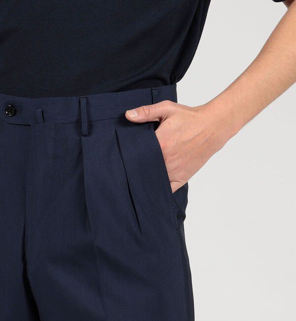 TOMORROWLAND MENS「ウールシルク イン2プリーツ ストレートスラックス MARZOTTO」|スラックス|