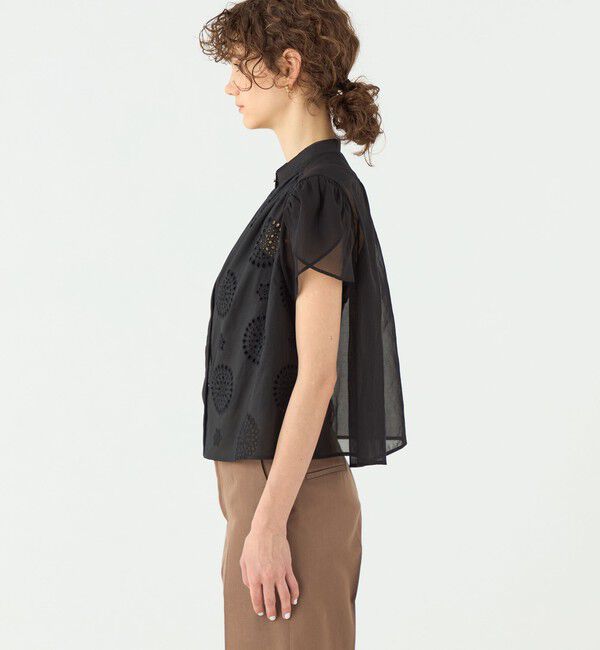 TOMORROWLAND collection「コットンコンビネーション ペタルスリーブブラウス」|シャツ・ブラウス|