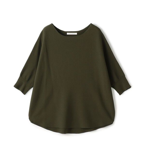 GALERIE VIE「クレープガーター ドルマンハーフスリーブ プルオーバー」|ニット・セーター|59 ダークグリーン