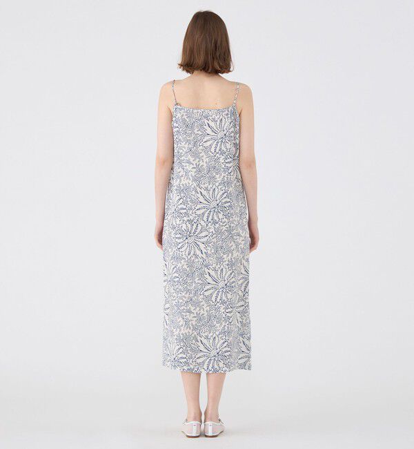 SOULEIADO「リネンプリント ラップキャミソールドレス」|ワンピース|