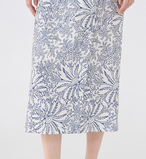 SOULEIADO「リネンプリント ラップキャミソールドレス」|ワンピース|