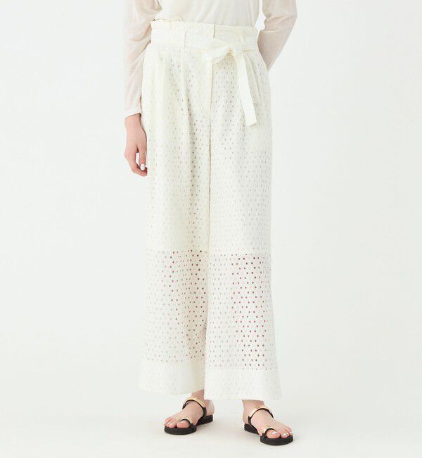 Ballsey「サークルエンブロイダリー タックワイドパンツ」|その他|