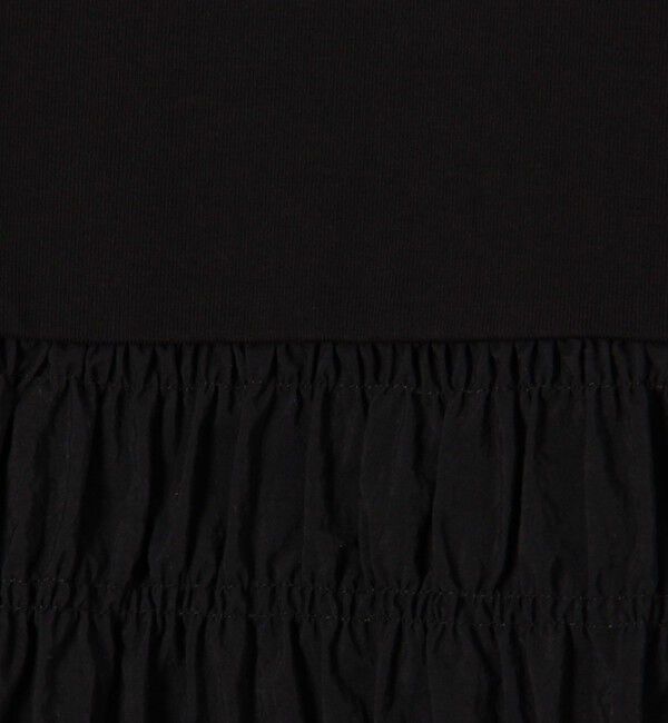 MACPHEE「マテリアルコンビ ギャザーマキシワンピース」|ワンピース|