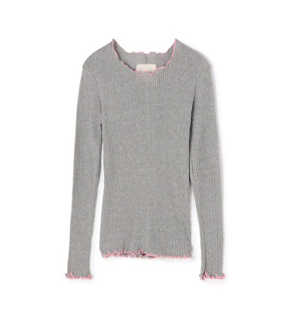 TOMORROWLAND GOODS「【別注】V::room コットンリブ ラウンドネックプルオーバー」|Tシャツ・カットソー|15 グレー