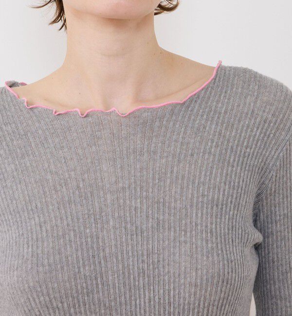 TOMORROWLAND GOODS「【別注】V::room コットンリブ ラウンドネックプルオーバー」|Tシャツ・カットソー|