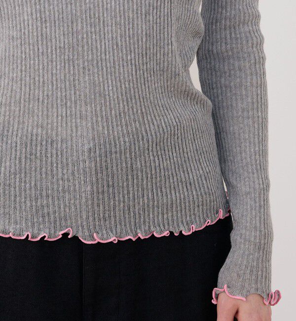 TOMORROWLAND GOODS「【別注】V::room コットンリブ ラウンドネックプルオーバー」|Tシャツ・カットソー|