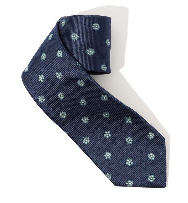TOMORROWLAND GOODS「FRANCO BASSI シルクジャガード 小紋柄ネクタイ」|ネクタイ・蝶ネクタイ|68 ネイビー系