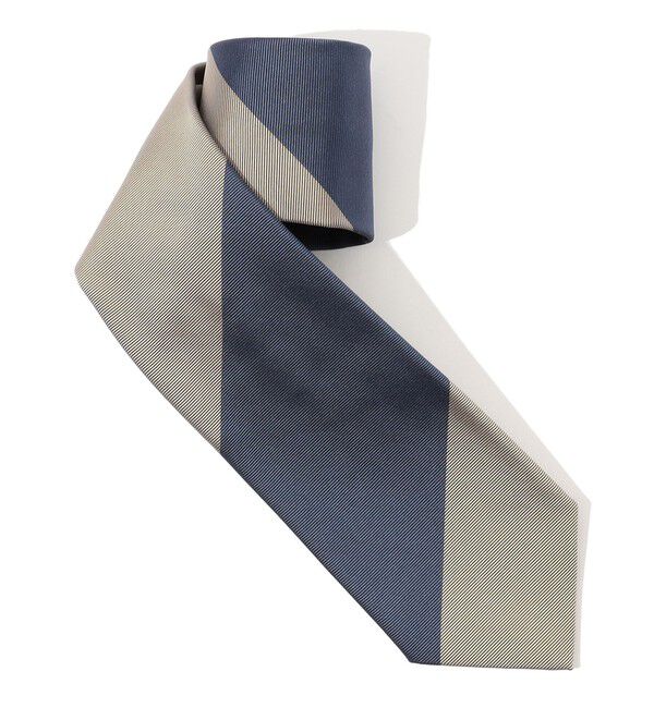 TOMORROWLAND GOODS「FRANCO BASSI シルクジャガード レジメンタルストライプネクタイ」|ネクタイ・蝶ネクタイ|68 ブルー系