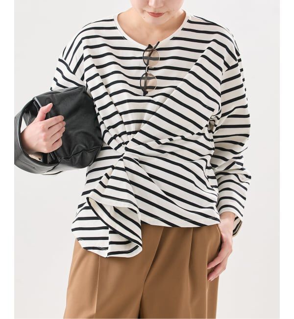 journal standard L'essage「《予約》【金子綾さん着用】ツイストプルオーバー」|Tシャツ・カットソー|ブラック