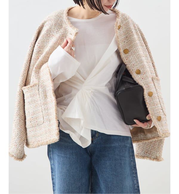 journal standard L'essage「《予約》【金子綾さん着用】ツイストプルオーバー」|Tシャツ・カットソー|ホワイト