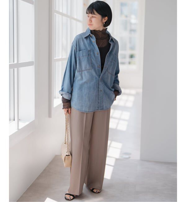 Spick and Span「《追加》ドットチュールハイネックプルオーバー」|Tシャツ・カットソー|