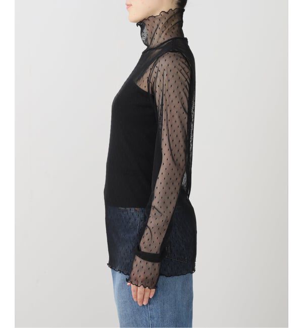 Spick and Span「《追加》ドットチュールハイネックプルオーバー」|Tシャツ・カットソー|