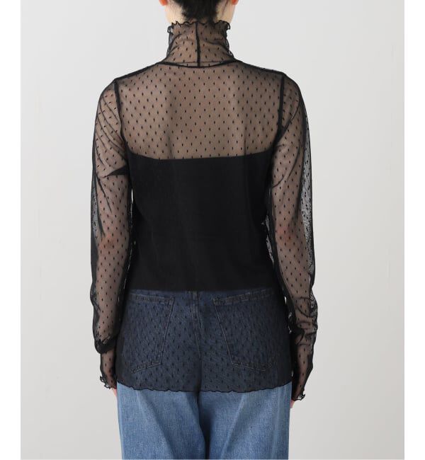 Spick and Span「《追加》ドットチュールハイネックプルオーバー」|Tシャツ・カットソー|