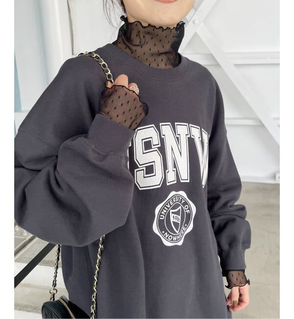 Spick and Span「《追加》ドットチュールハイネックプルオーバー」|Tシャツ・カットソー|