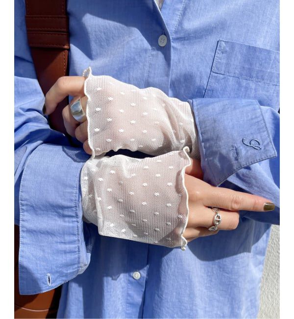 Spick and Span「《追加》ドットチュールハイネックプルオーバー」|Tシャツ・カットソー|ホワイト