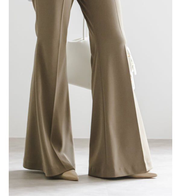 NOBLE「《予約》ジャージーフレアパンツ」|スラックス|