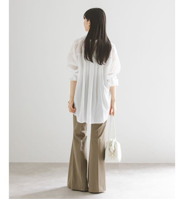 NOBLE「《予約》ジャージーフレアパンツ」|スラックス|