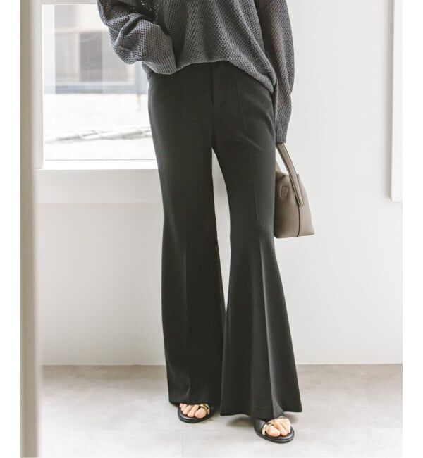 NOBLE「《予約》ジャージーフレアパンツ」|スラックス|