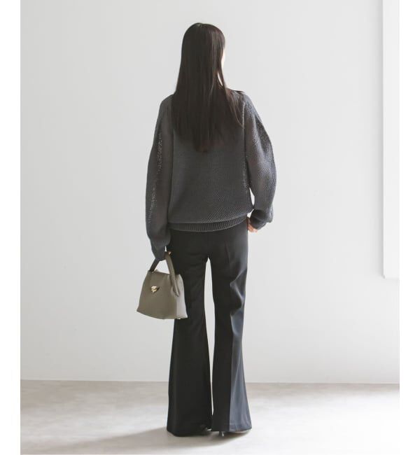 NOBLE「《予約》ジャージーフレアパンツ」|スラックス|