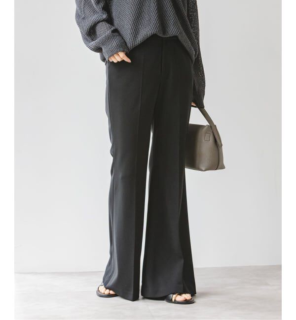 NOBLE「《予約》ジャージーフレアパンツ」|スラックス|