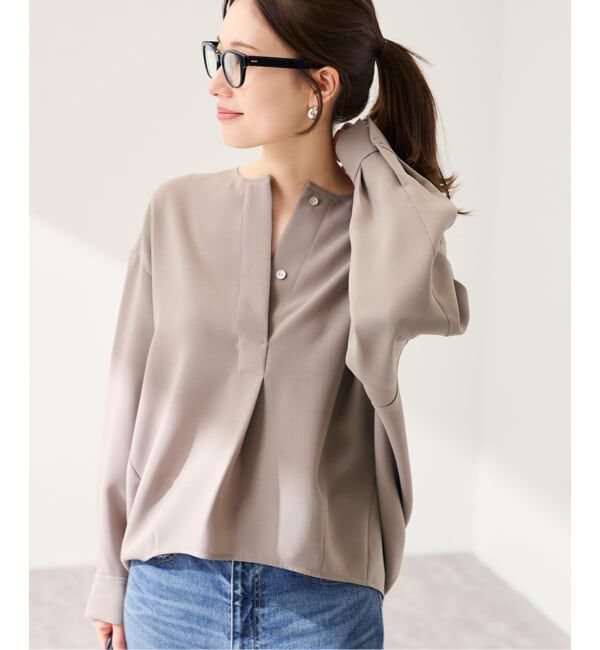 FRAMeWORK「ライトダブルクロスコクーンブラウス」|シャツ・ブラウス|