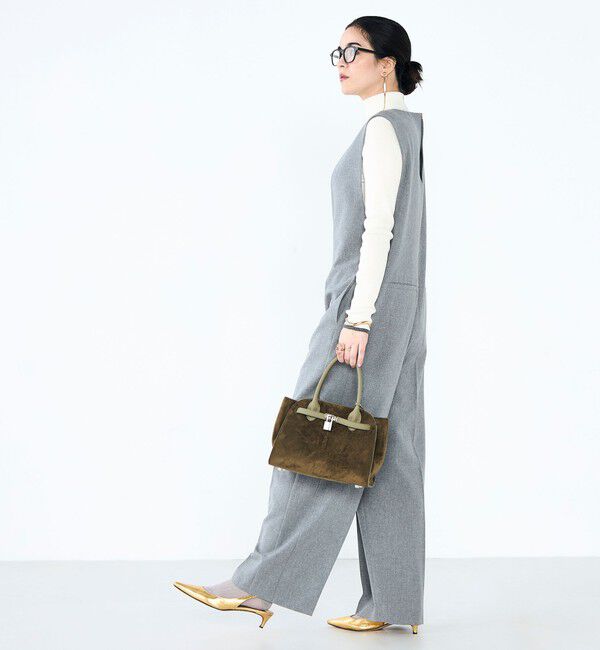 NOLLEY'S「ウォッシャブルVネックサロペット」|オールインワン|